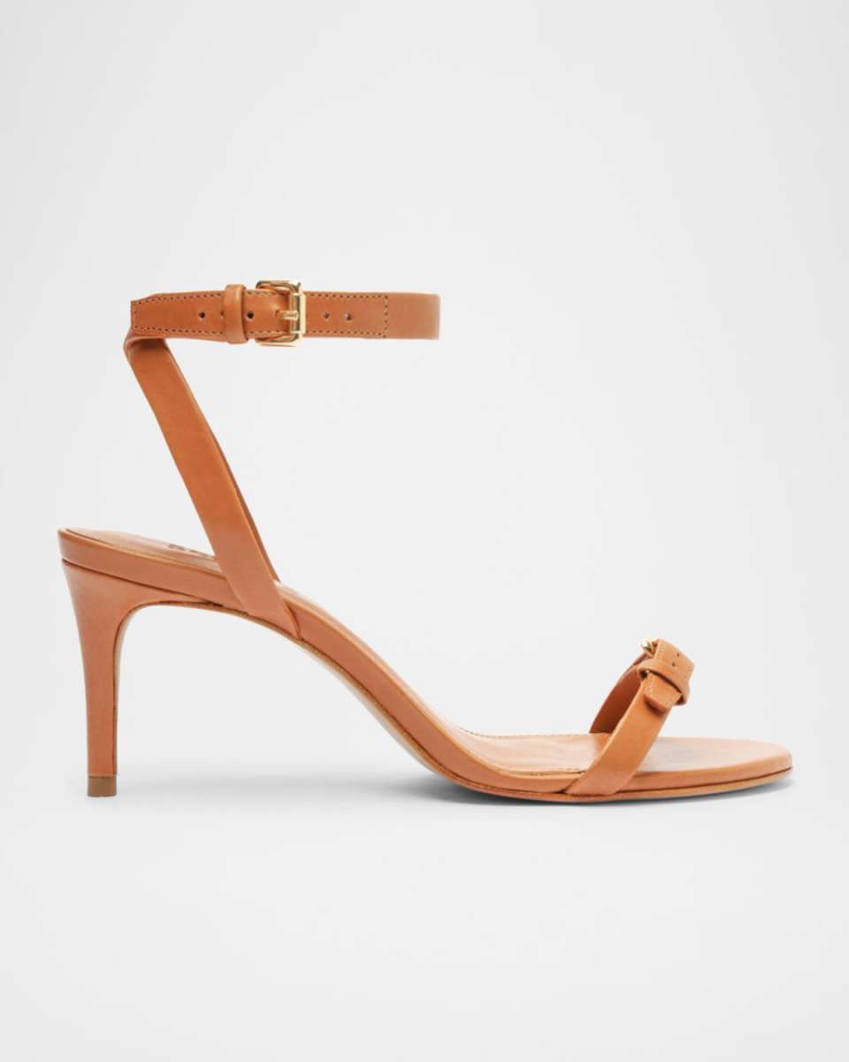 Aurora Leather Ankle-Strap Sandals